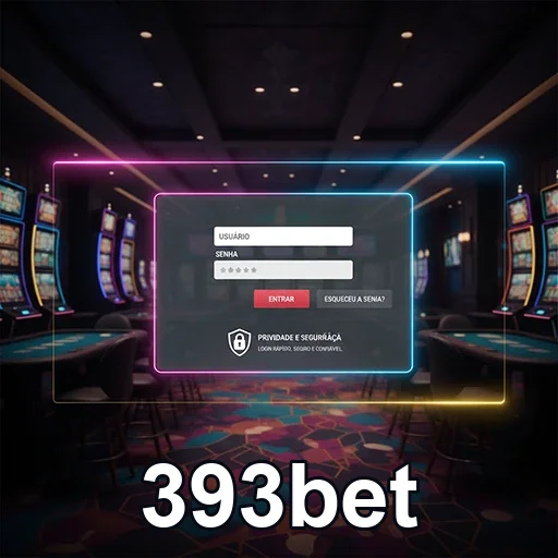 Tela de login da 393bet com campo de usuário e senha.