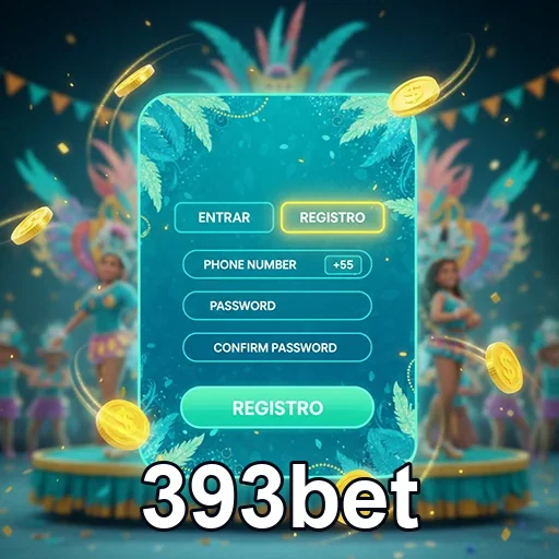 Tela de registro do aplicativo 393bet com design atraente.