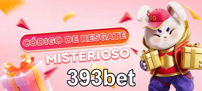 Bunny animado segurando presentes na 393bet.