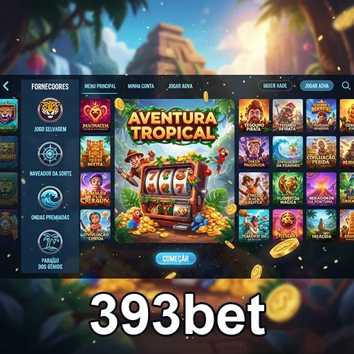 Jogador acessa slot 'Aventura Tropical' no 393bet.