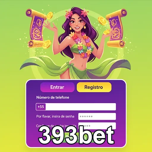 Tela de registro da 393bet com acessos VIP destacados.