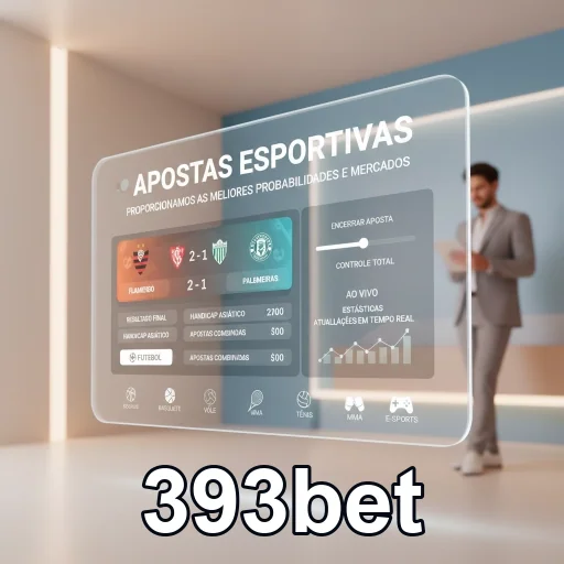 Exibição de apostas esportivas na 393bet com dados estatísticos.