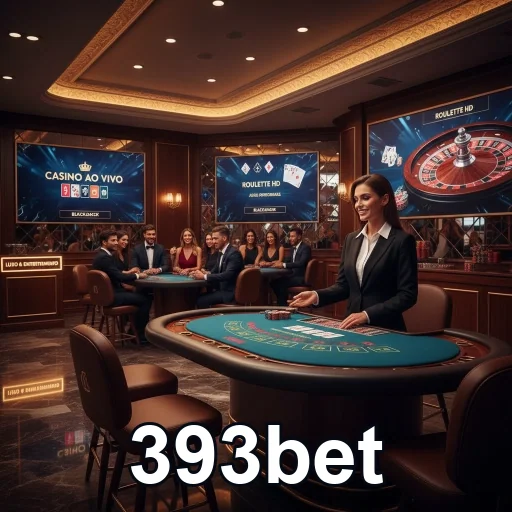 Cenário de suporte VIP com dealer humano na 393bet.