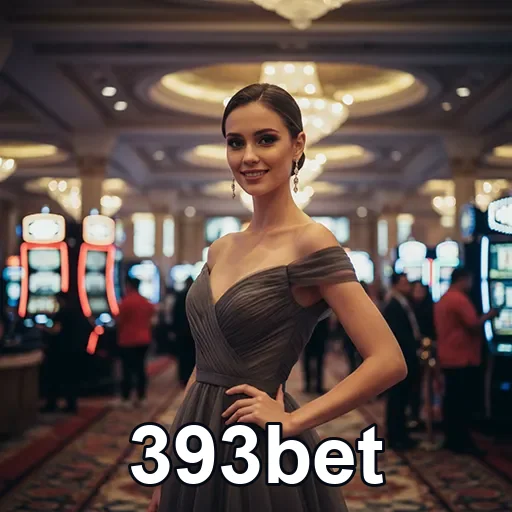 Jogadora elegante em evento VIP no cassino online 393bet.