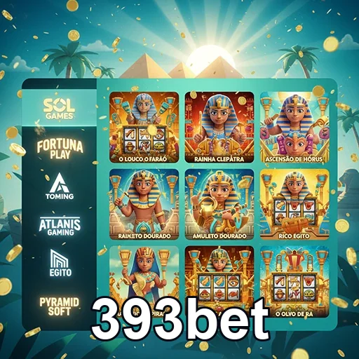 Slots VIP da 393bet com jogos egípcios em destaque.