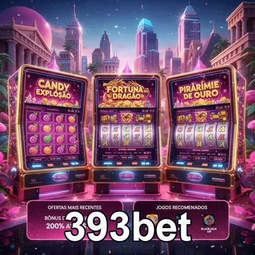 Interface da 393bet com máquinas de jogos VIP em destaque.